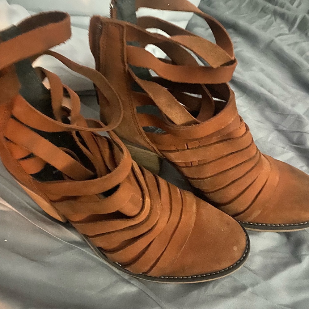 Free People Rust Booties size 38